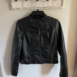 JOU JOU womens faux leather jacket size small